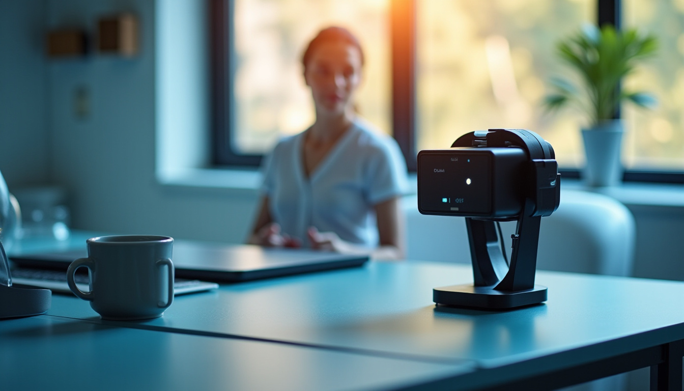 Matériel de vidéonystagmoscopie utilisé par un kinésithérapeute vestibulaire