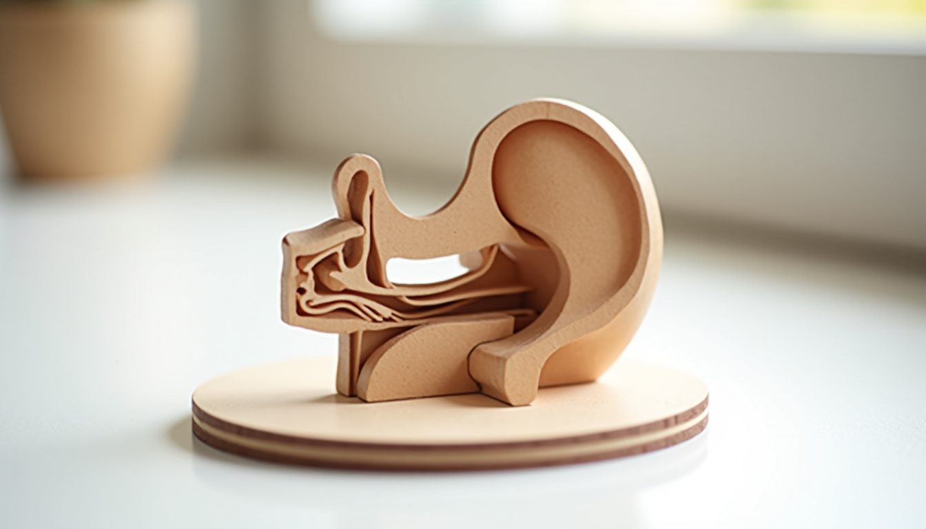 Représentation schématique du système vestibulaire de l'oreille interne et de ses composants responsables de l'équilibre