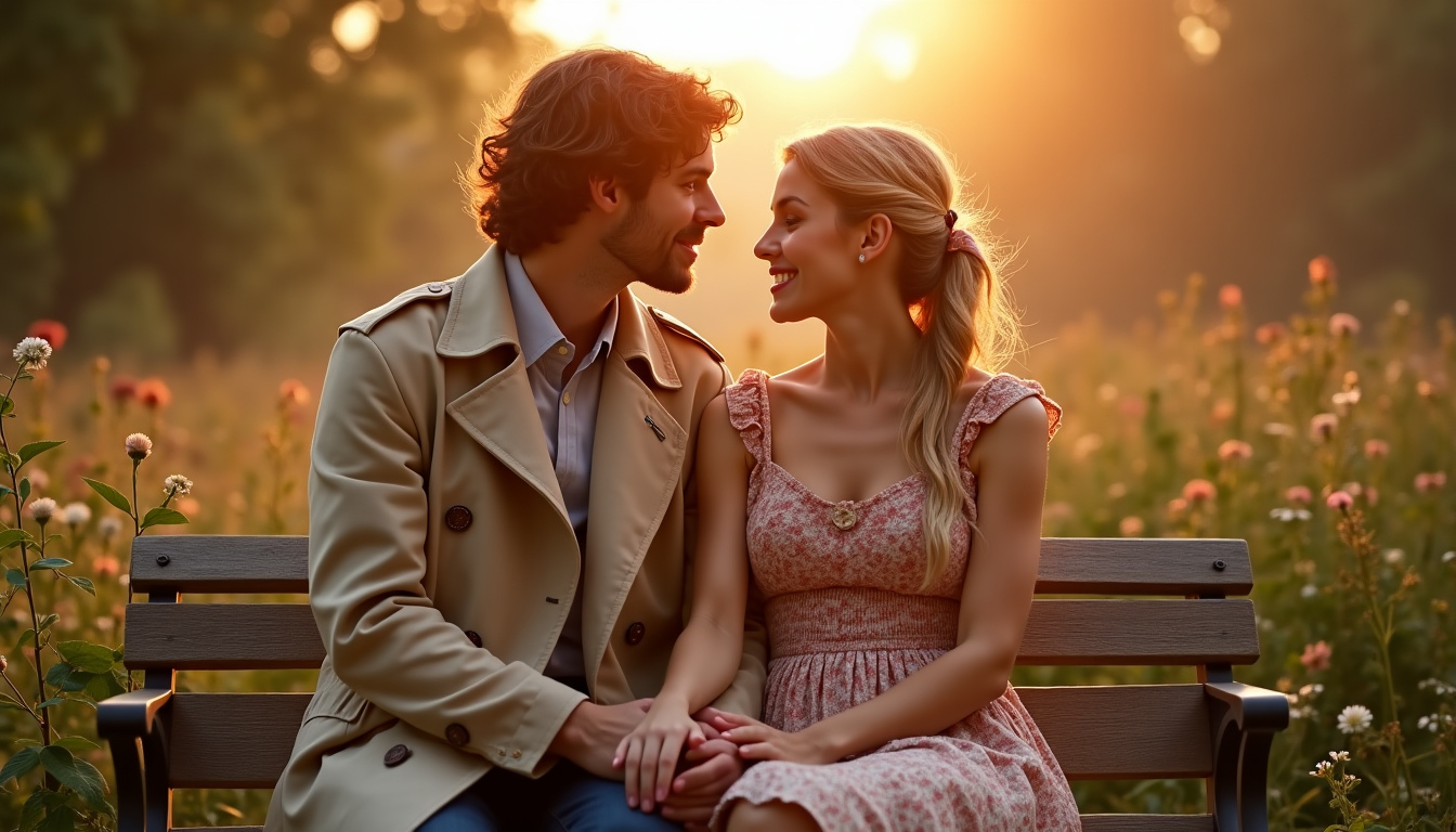 Herbert Léonard et Cléo en couple dans les années 80, entourés de lumière douce