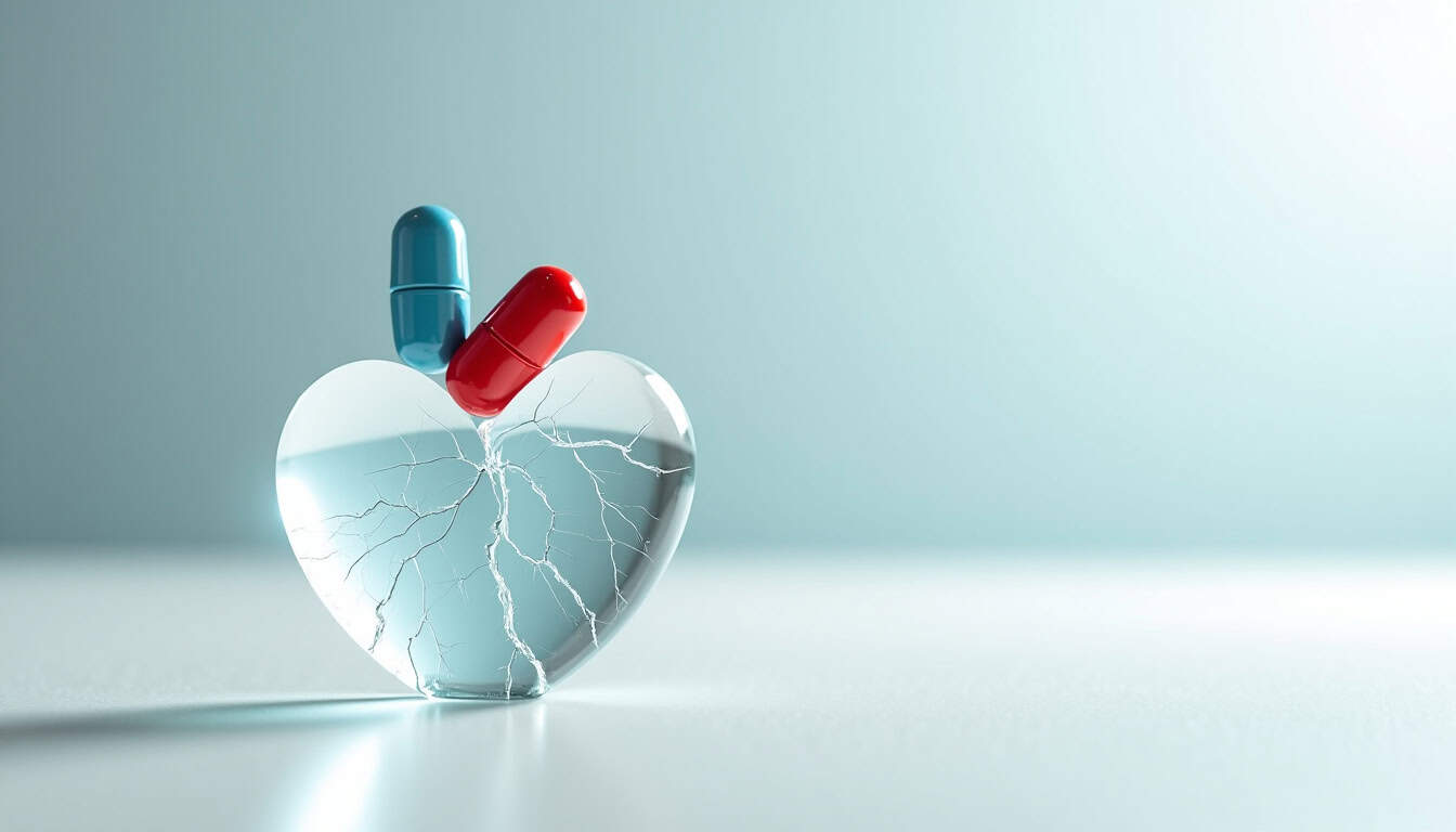 Illustration des risques liés à l’automédication pour les patients cardiaques: interactions médicamenteuses, surdosage, effets secondaires