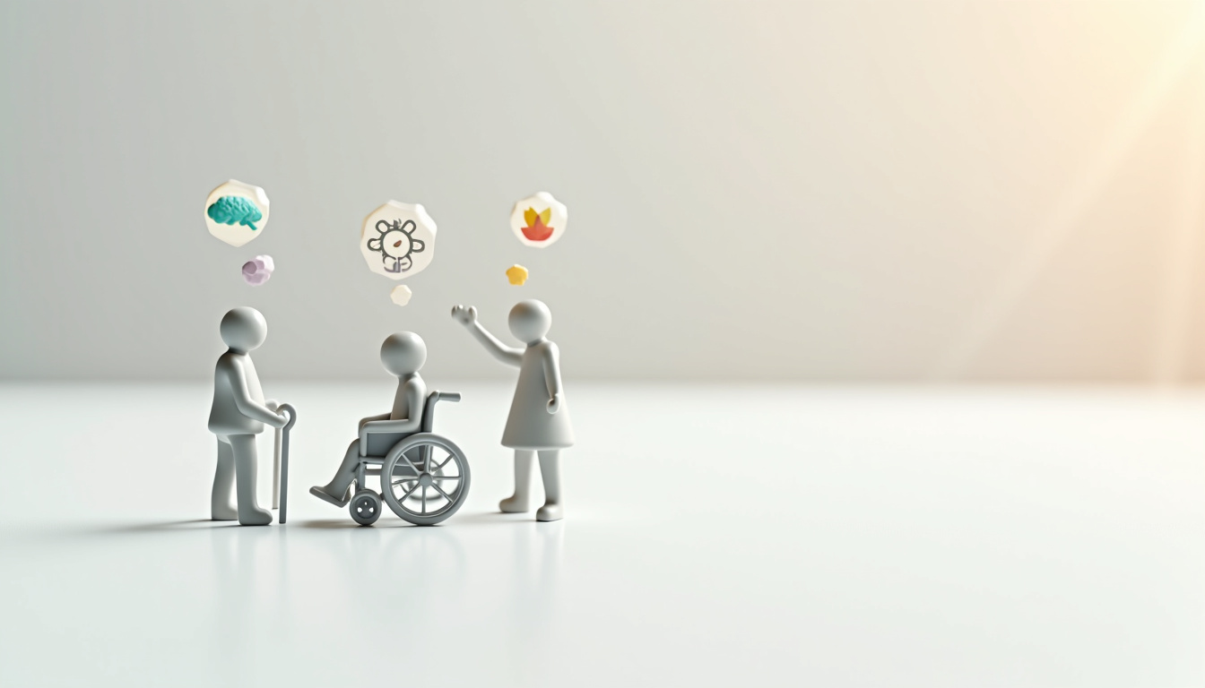 Infographie montrant les différences de services selon la dépendance: âge, handicap, maladie neurodégénérative