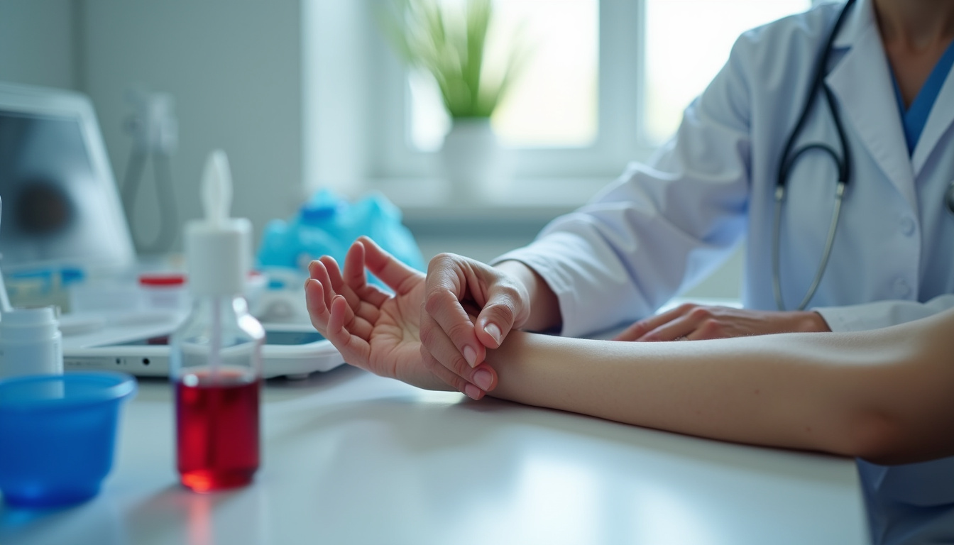 Prélèvement sanguin pour analyse du cholestérol LDL dans un laboratoire médical