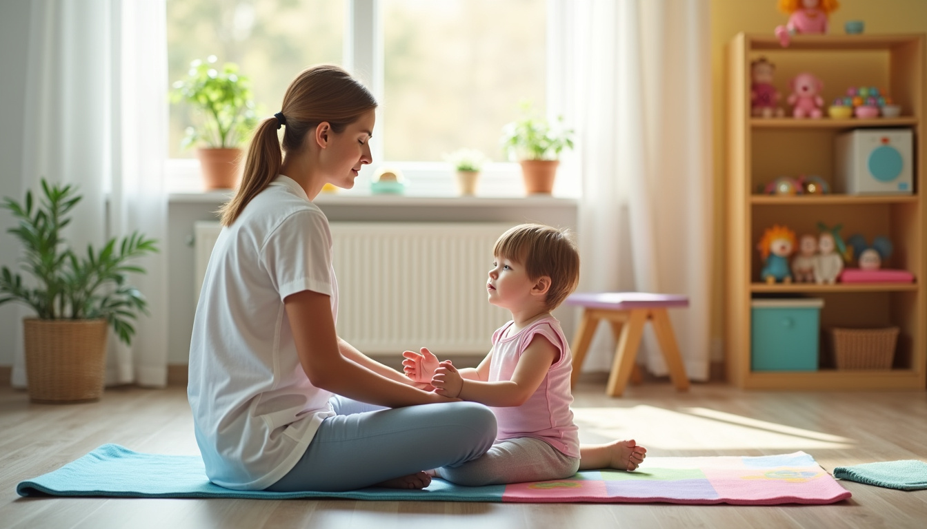 Séance de kinésithérapie respiratoire avec un enfant à Lyon