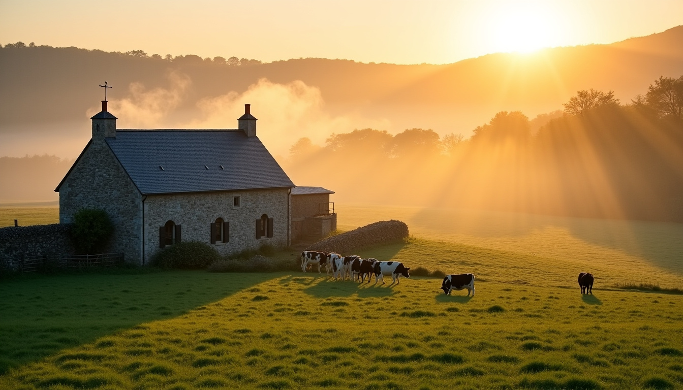 Usine de production fromagère dans les Côtes-d’Armor, Bretagne