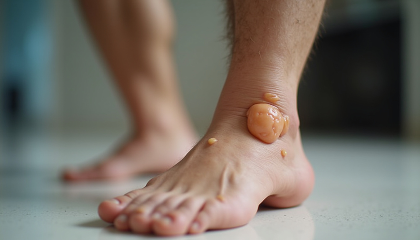 Xanthomes tendineux visibles sur le tendon d