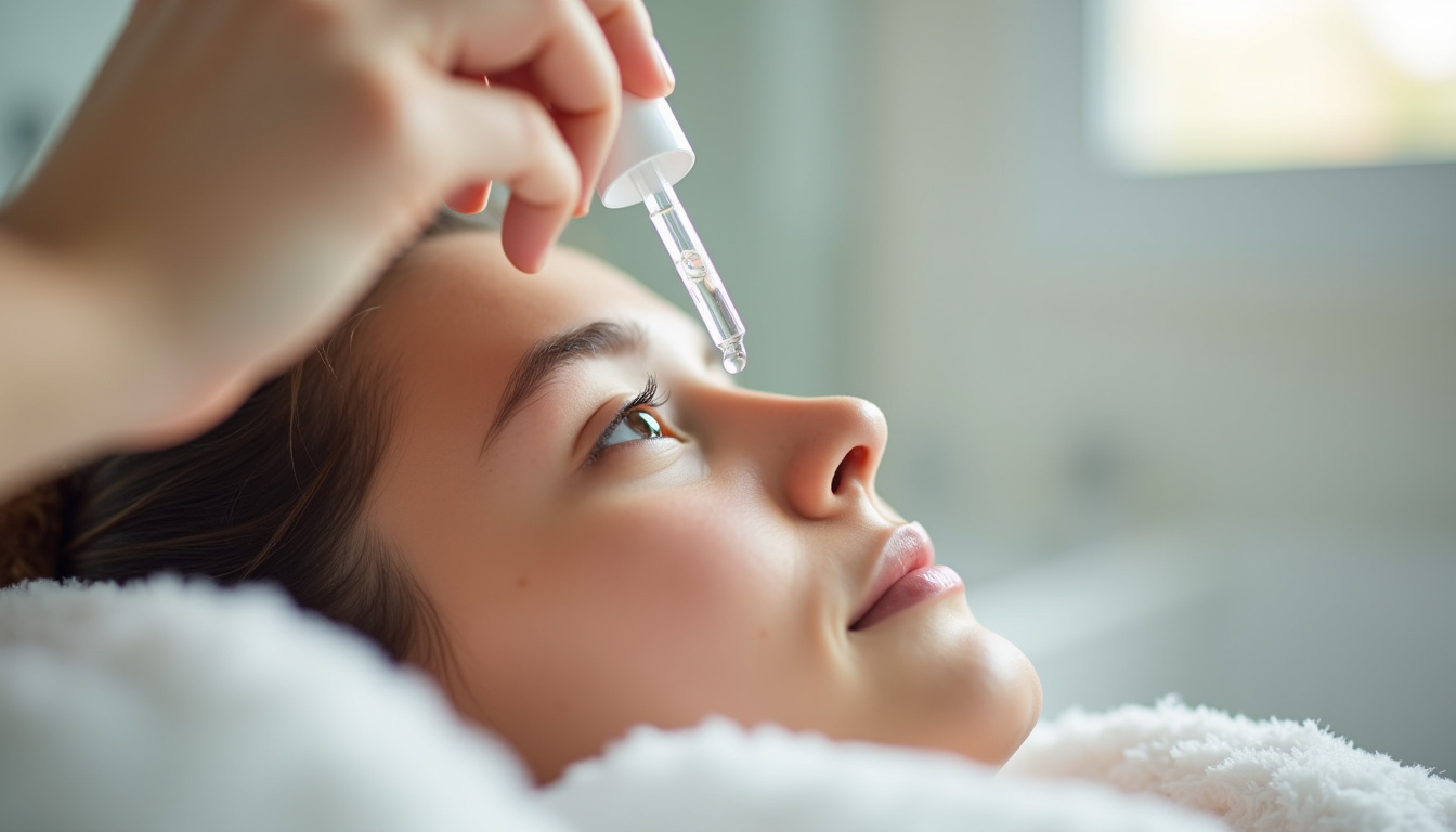 Application de solution physiologique pour le rinçage oculaire
