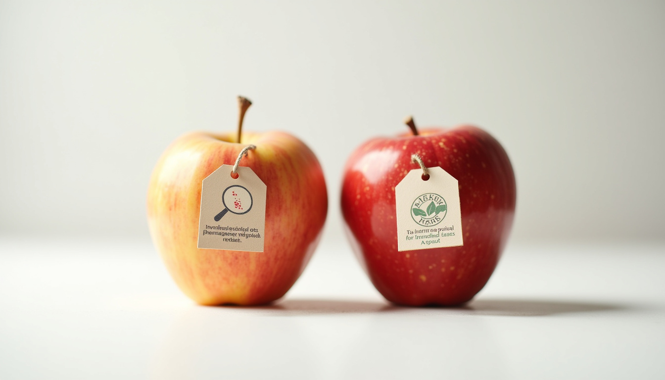 Comparaison entre aliments conventionnels et aliments bio en termes de résidus de pesticides