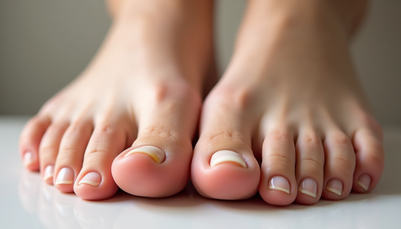 Comparaison entre un cor dur et un cor mou sur le pied