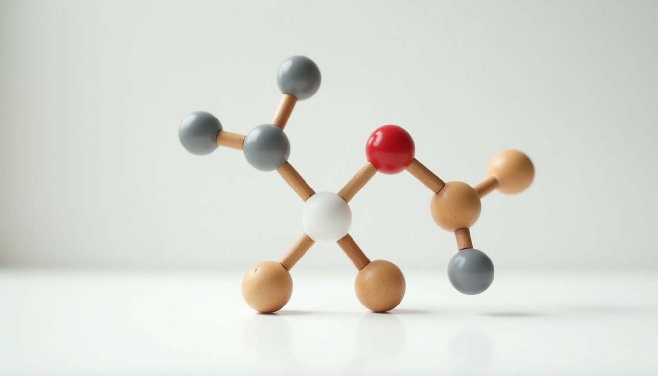 Schéma de la molécule de CBD avec ses atomes et liaisons chimiques
